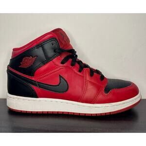 Nike Air Jordan 1 Reverse Bred Red Black 554725-660 Basketball Shoes 7Y W8.5